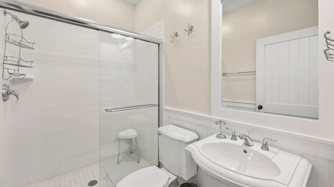 Full Bathroom across the Hall from the Bunk Room